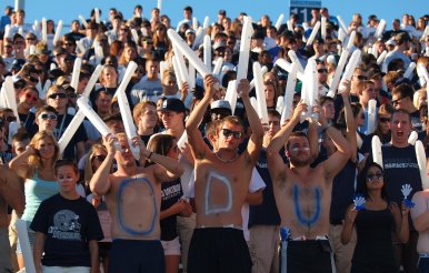 ODU fans at a football game