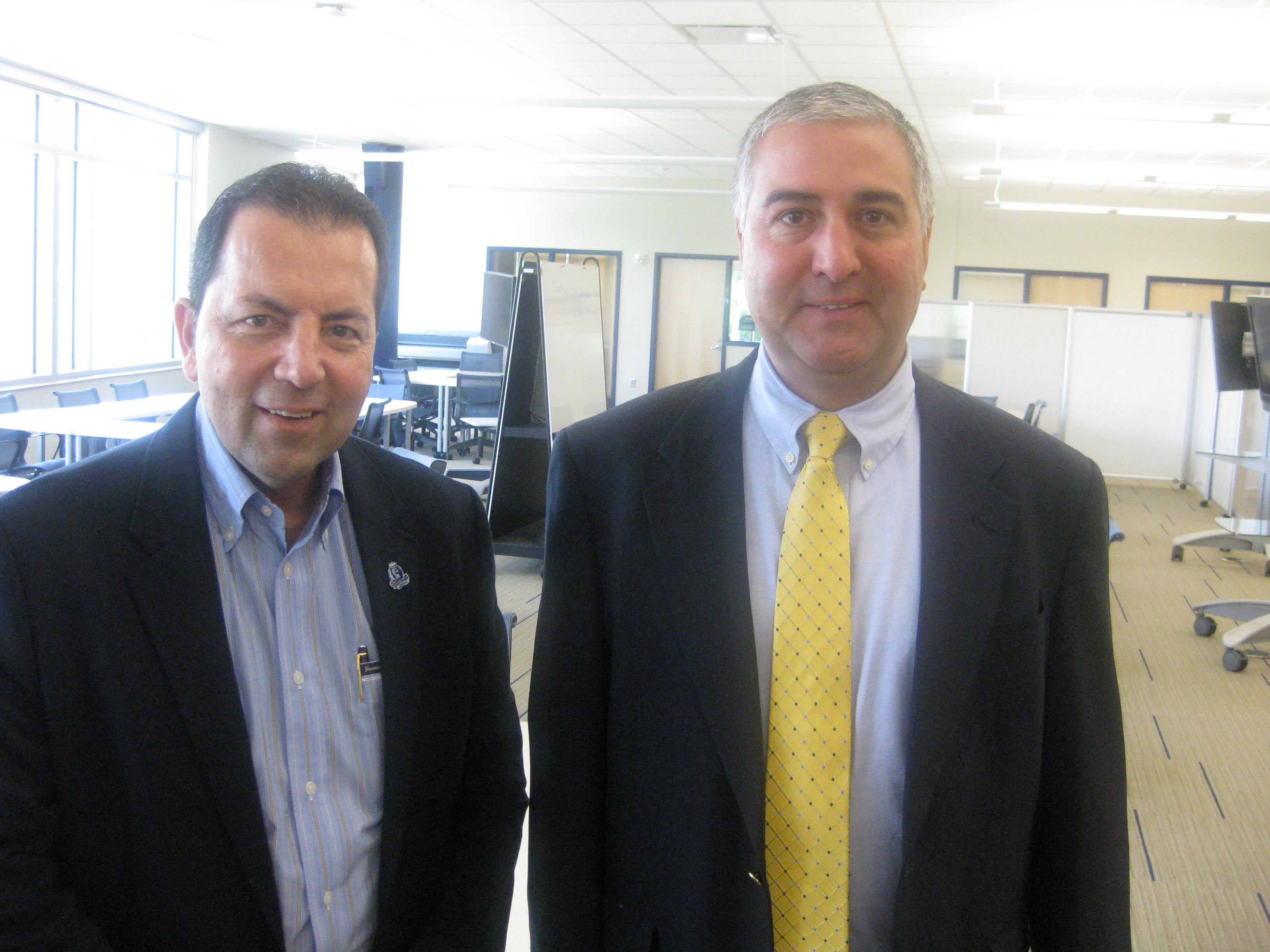 Joseph Moody, CEO of the Commonwealth Center for Advanced Manufacturing, and Oktay Baysal, dean of the Frank Batten College of Engineering and Technology