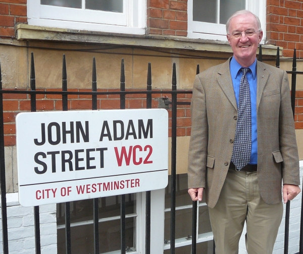Photo of ODU math professor John Adam in London
