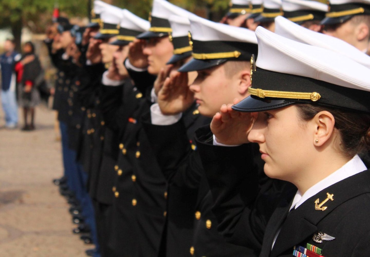 Naval Midshipmen in formation