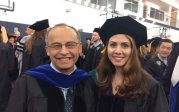 Soheila Mohades and Dr. Laroussi during the May 2017 graduat