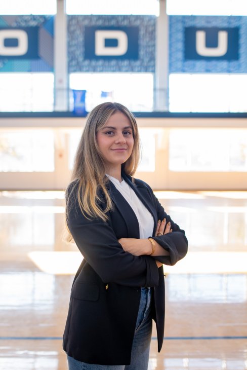 Mariona Anto Domingo standing with arms folded