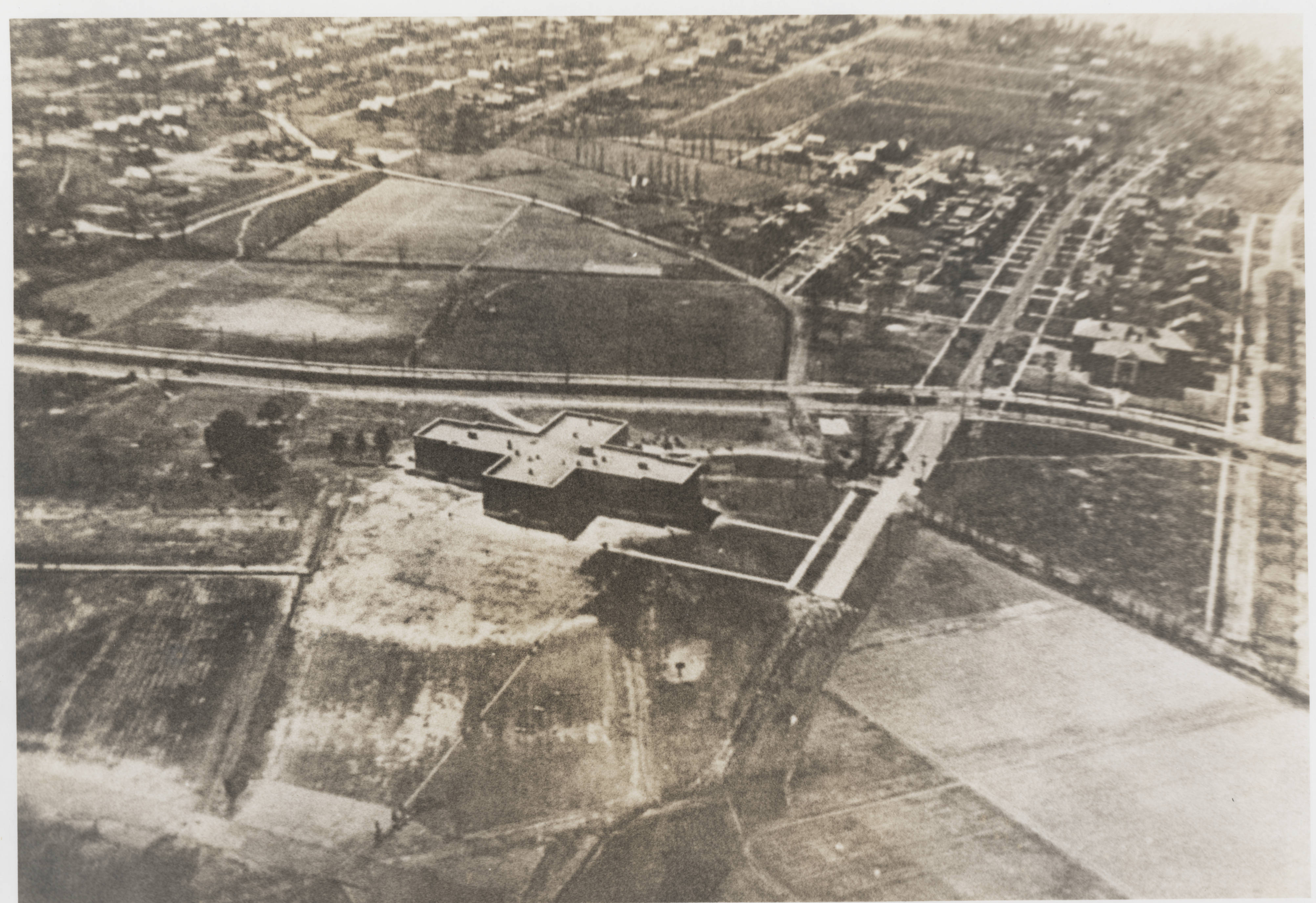 Aerial view of land available for Norfolk Division, 1930
