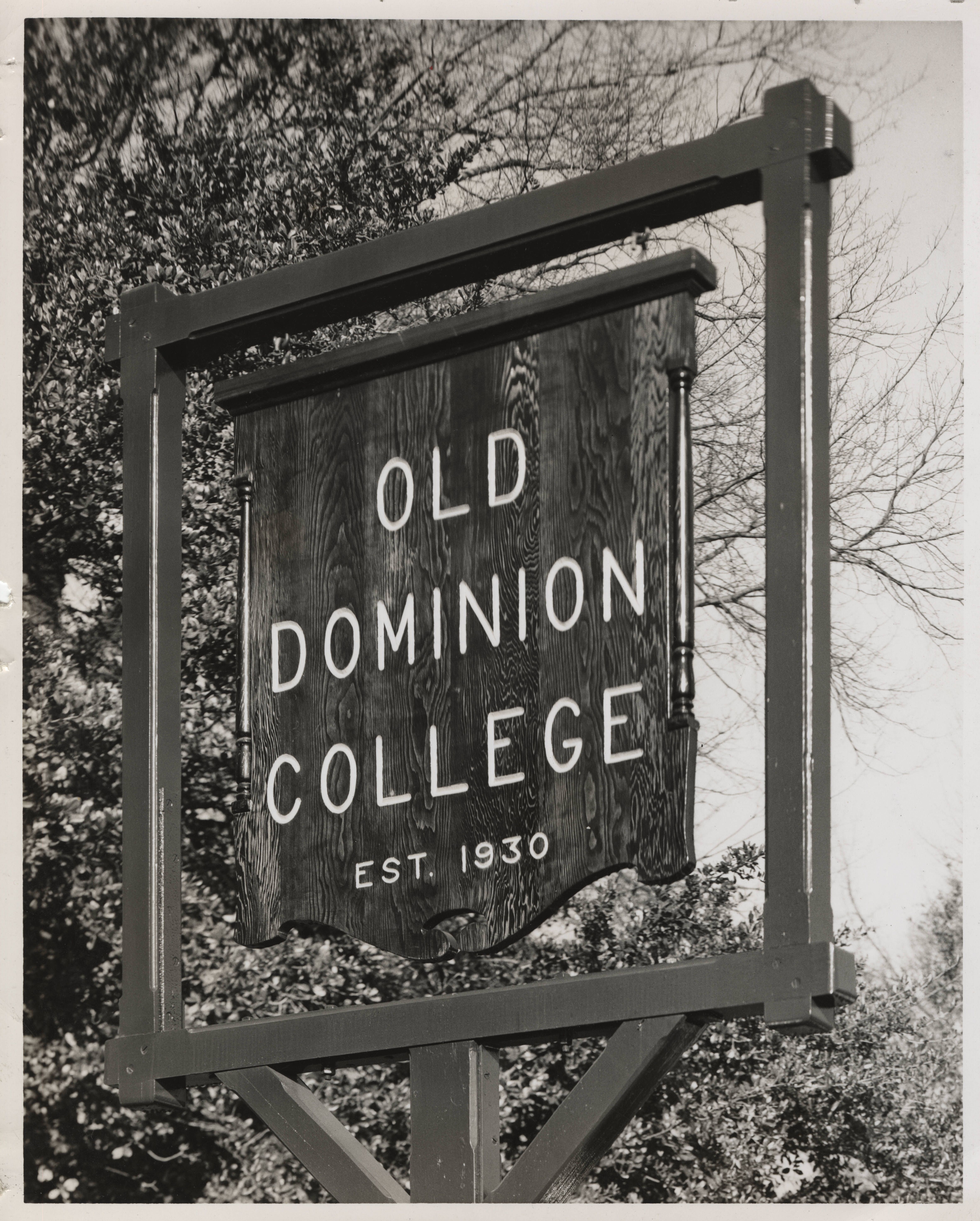Old Dominion College sign