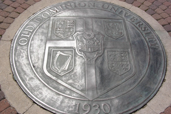 University Seal on Kaufman Mall