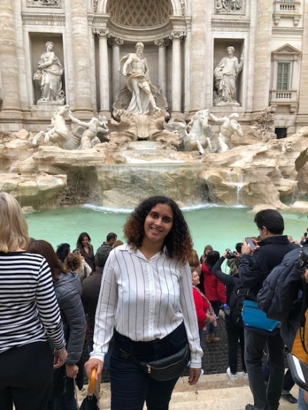 Dyvina at the Trevi Fountain in Rome