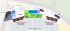 Temporary press level plan for initial phase I of Foreman Field rebirth.