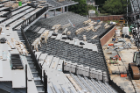 Foreman Field, with its clamshell-like seating, was considered the finest stadium in Virginia when it opened on Oct. 3, 1936. The Monarchs played their final football game in the stadium on Nov. 17, 2018, a 77-14 victory over Virginia Military Institute. Two days later, subcontractors began a $67.5 million renovation that will culminate on Aug. 31, when ODU plays Norfolk State at the new Kornblau Field at S.B. Ballard Stadium. Photo David B. Hollingsworth
