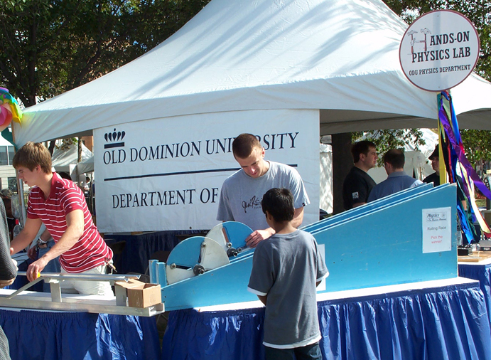 Photo of Physics tent at 2012 Children's Festival