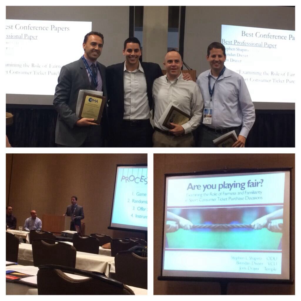Sport Management professor Stephen Shapiro wins national award at the Sport Marketing Association conference