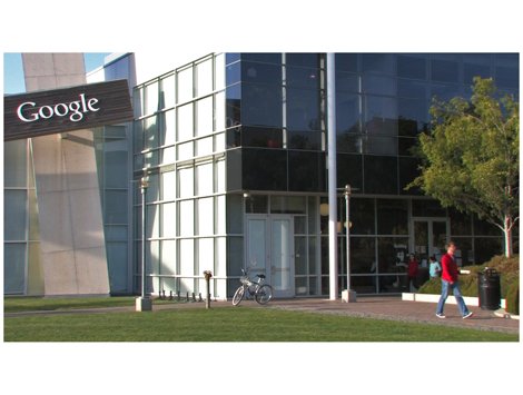 Screenshot from "Workers Leaving the Googleplex" documentary
