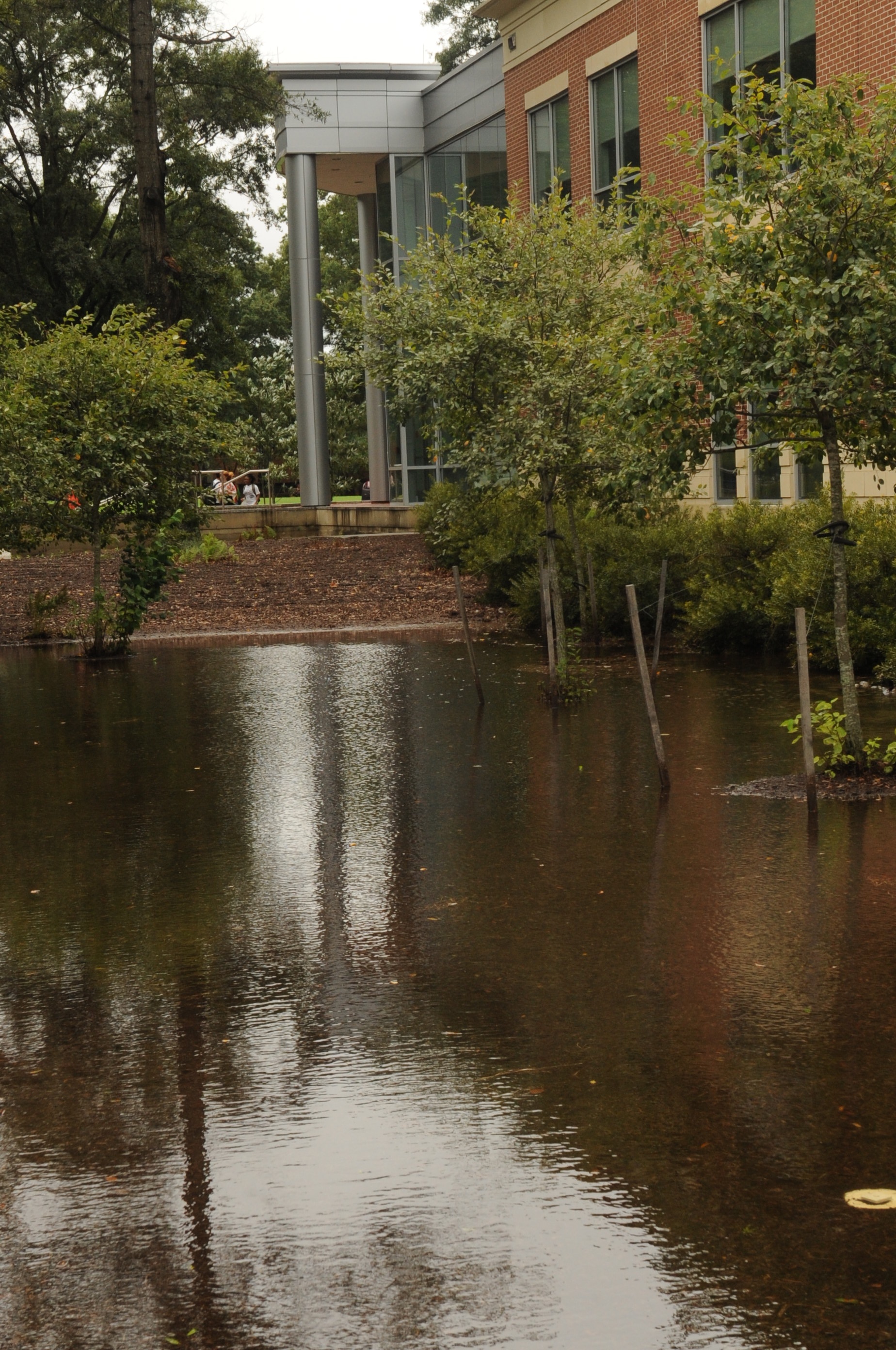 Flash flooding on campus