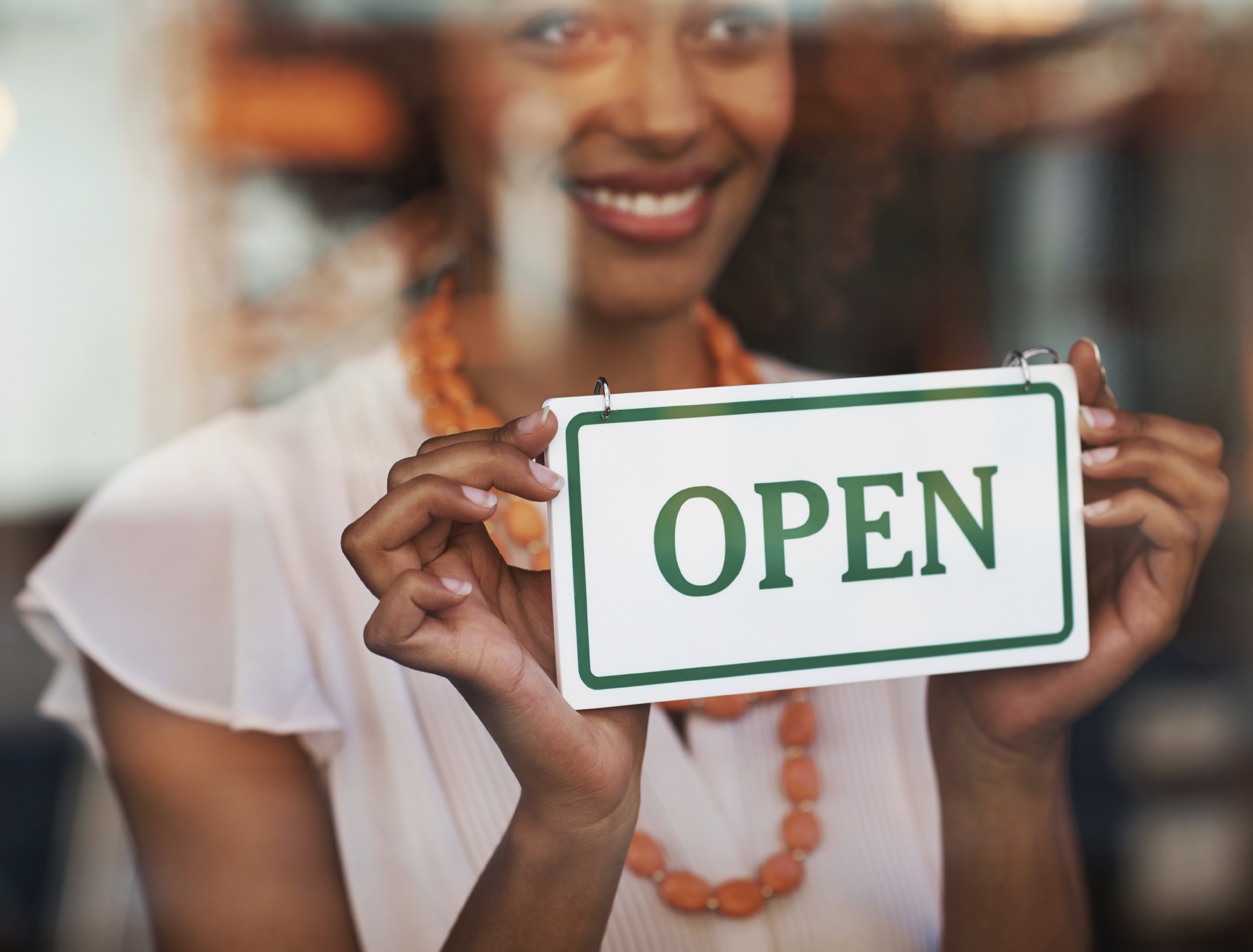 open small business owner