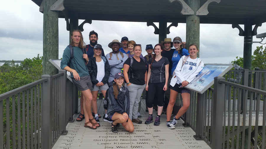 Photo of students at the Pelican Island National Wildlife Refuge