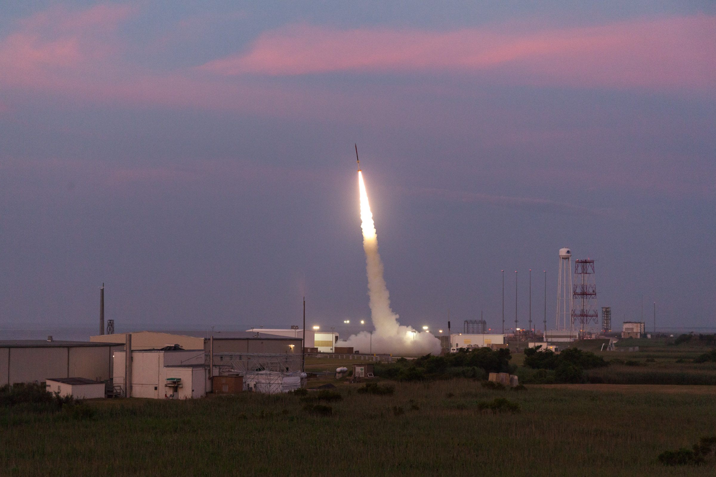 photo of sounding rocket launch