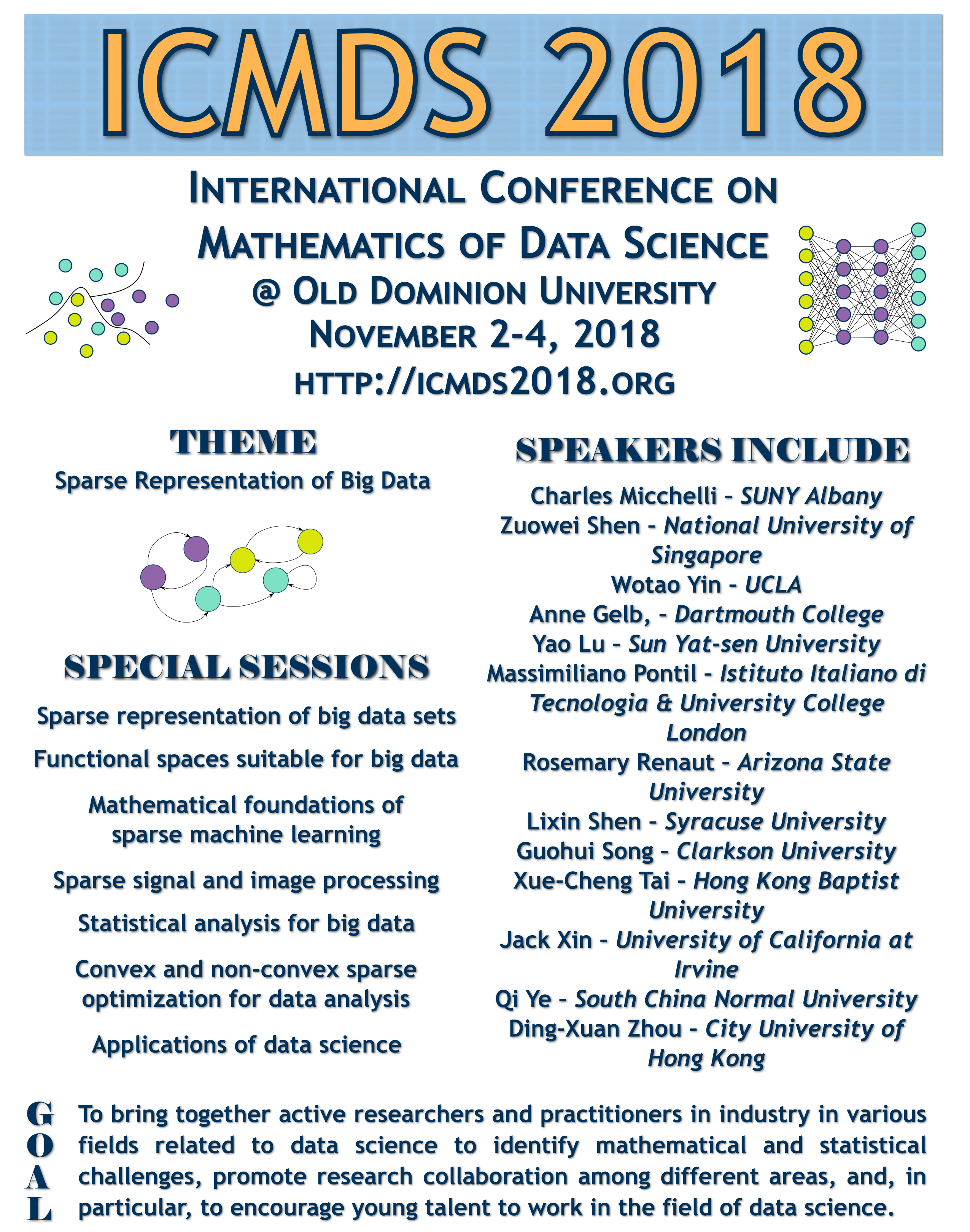 International Conference on Mathematics of Data Science Flyer