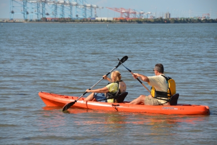 The beautiful weather on Friday was perfect for taking a kayak excursion on the Elizabeth River. A few parents took advantage of the activity, sponsored by the Outdoor Adventure Program.