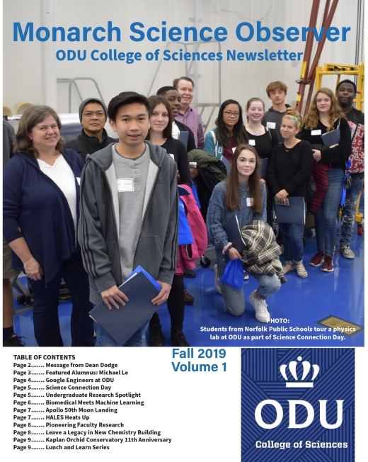 Cover image of Fall 2019 College of Sciences Newsletter