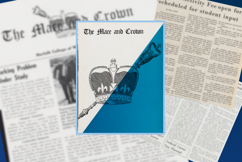 Old magazine cover of The Mace & Crown