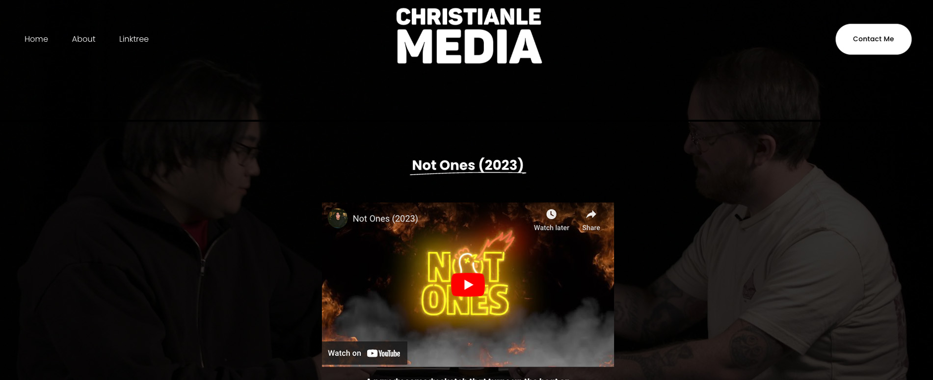 screenshot of homepage of Christian Le's eportfolio