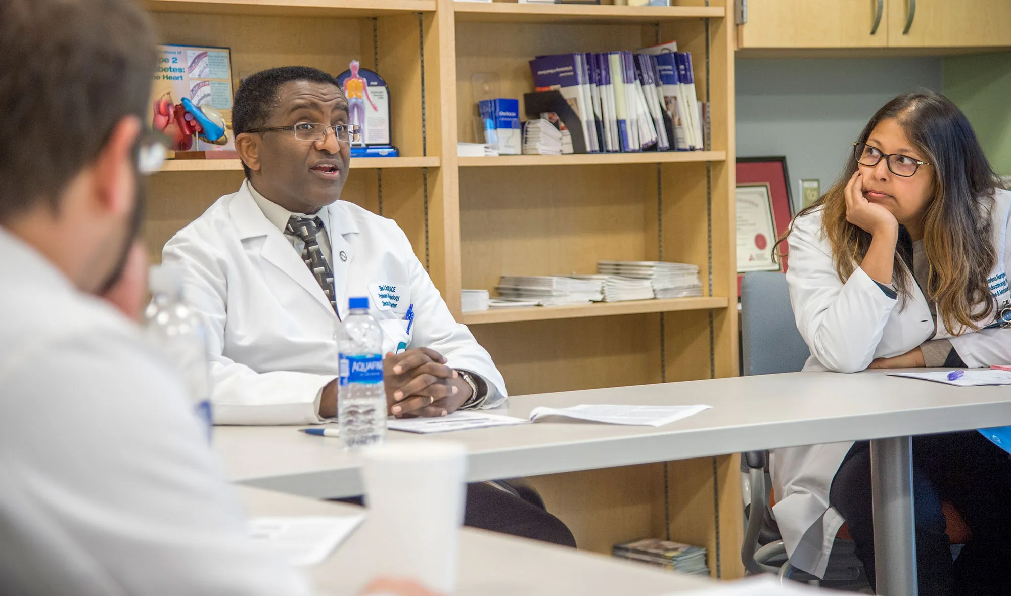 Fellows talk with Dr. Elias Siraj, Chief of EVMS Endocrine &