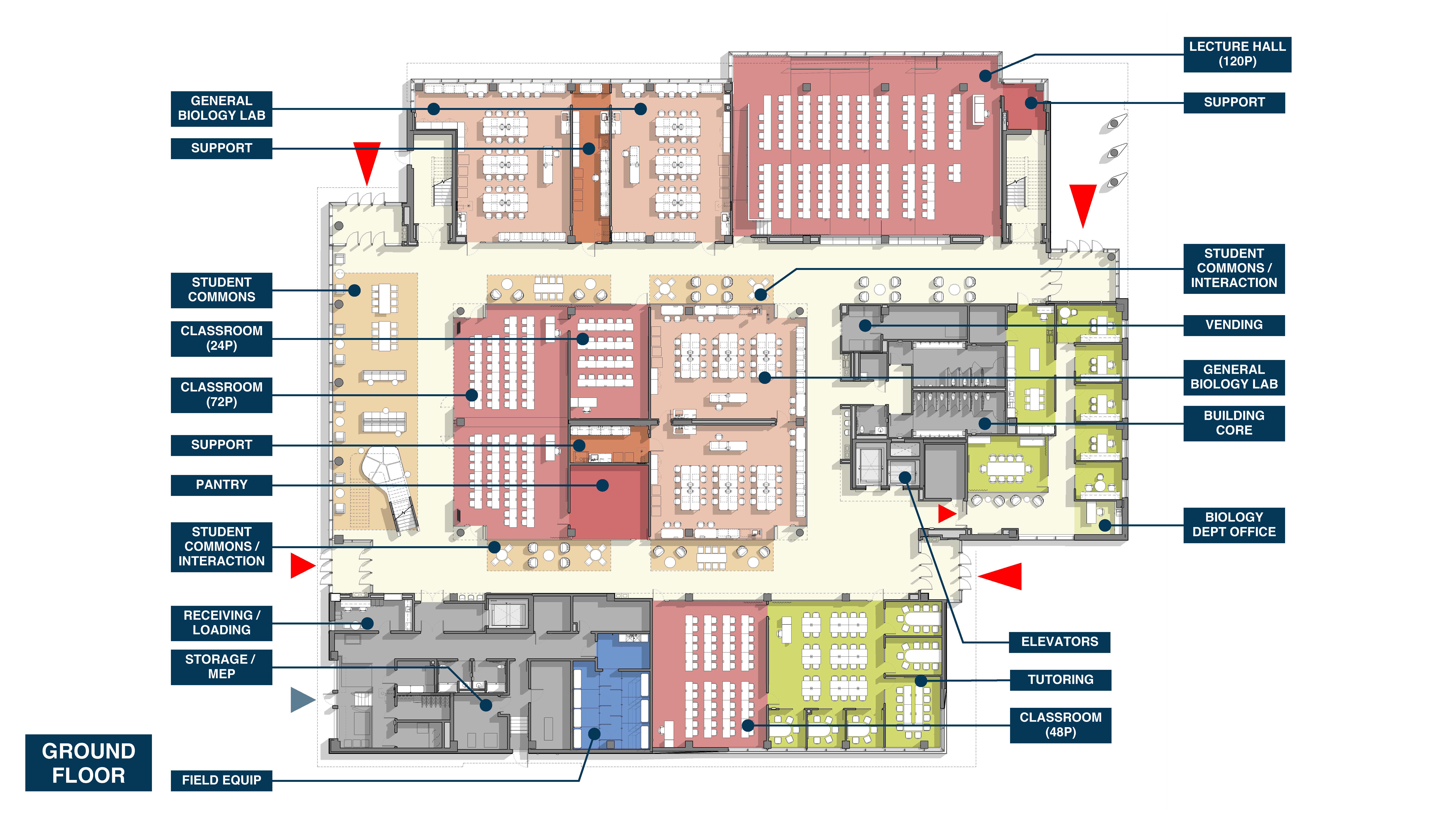 floormap of 1st floor of new bio building