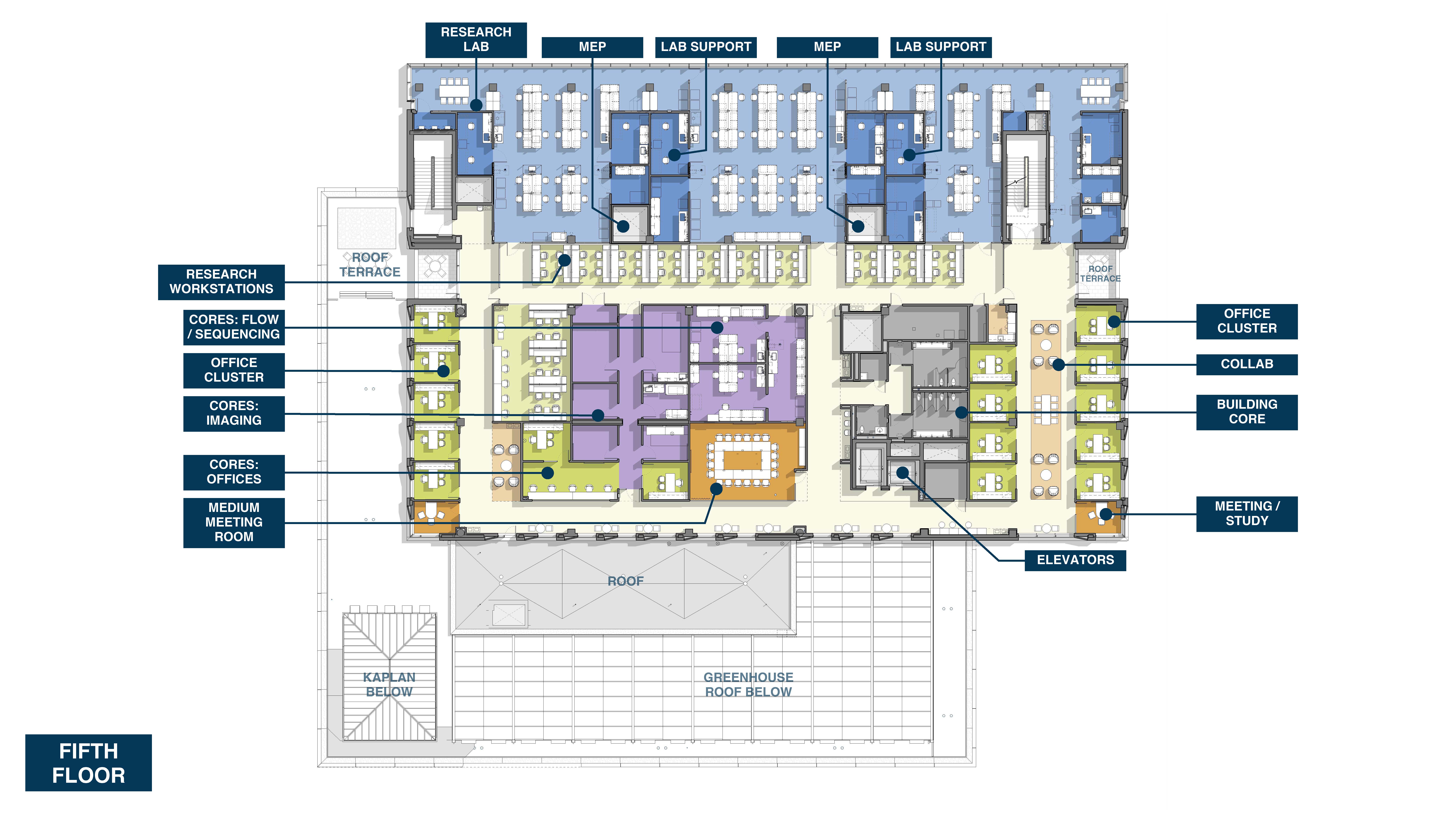 floormap of 5th floor of new bio building