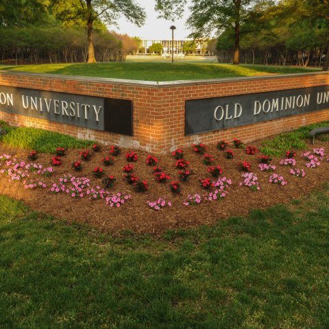 Sign reading “Old Dominion University”