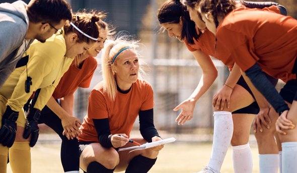 Teacher coaching students
