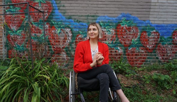 Photo of a woman in a wheelchair