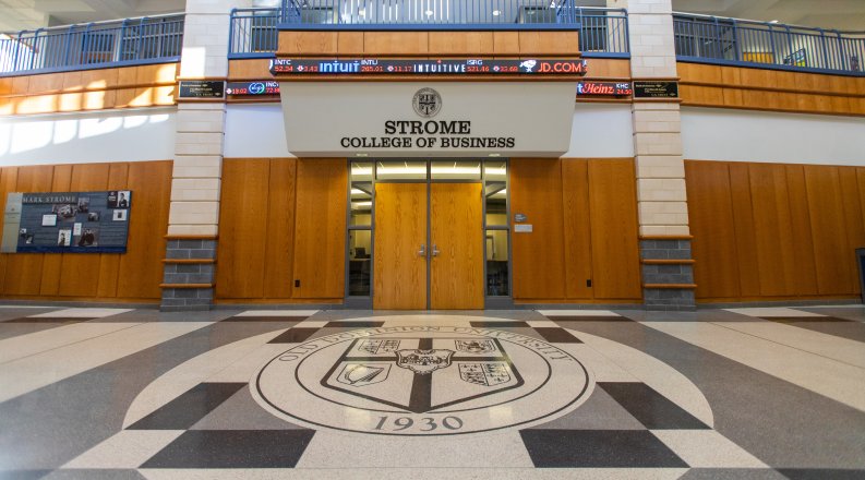 Interior of Strome College of Business building