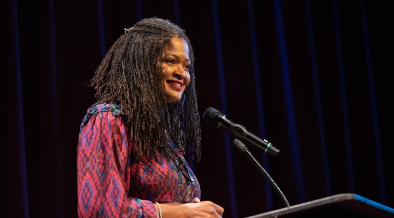 Dolen Perkins-Valdez speaks at ODU’s 47th annual Literary Festival.