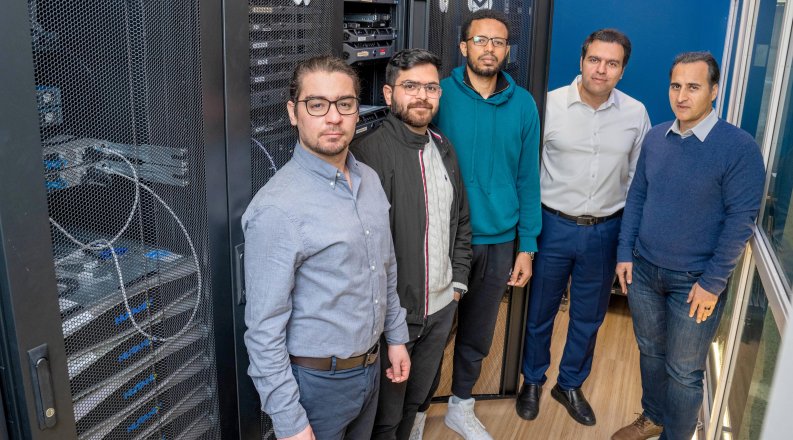 Old Dominion University researchers in data center