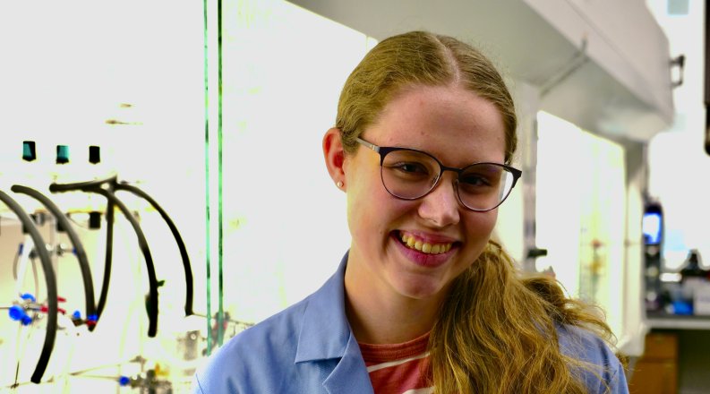 Student in lab