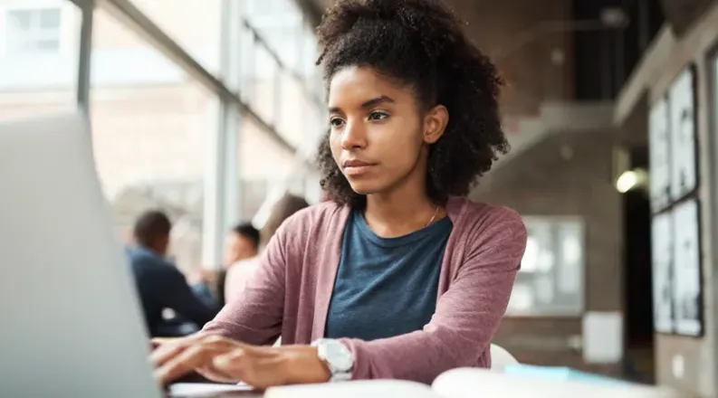 Woman at laptop
