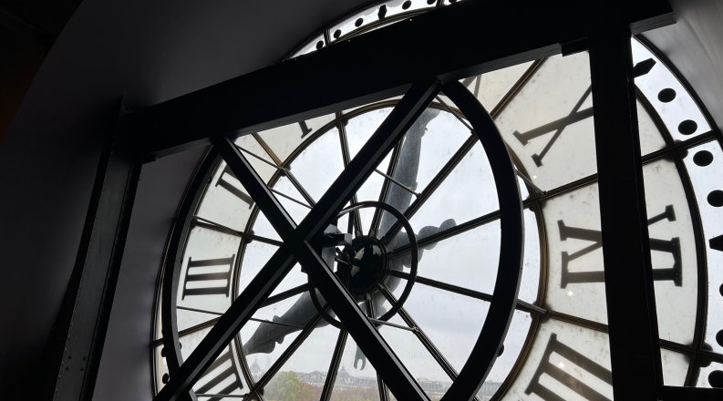 large clock window.