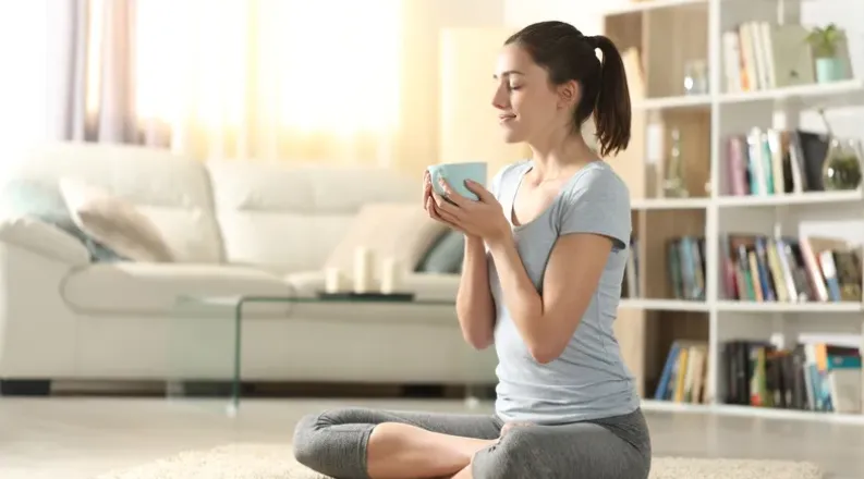 Woman meditating