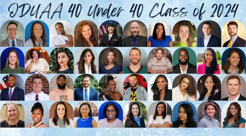 collection of headshots of the ODU 40 under 40 class of 2024
