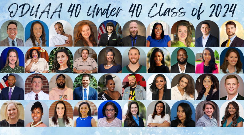 Collection of headshots of ODU's 40 Under 40 Class of 2024