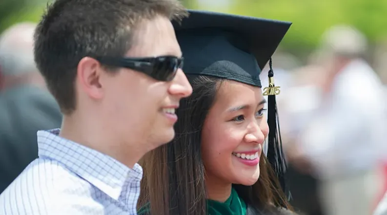 Graduate with family