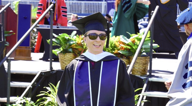 Angela Willson graduated with a bachelor’s degree in philosophy at Old Dominion University’s May 10 commencement exercises. Photo Sam McDonald/ODU