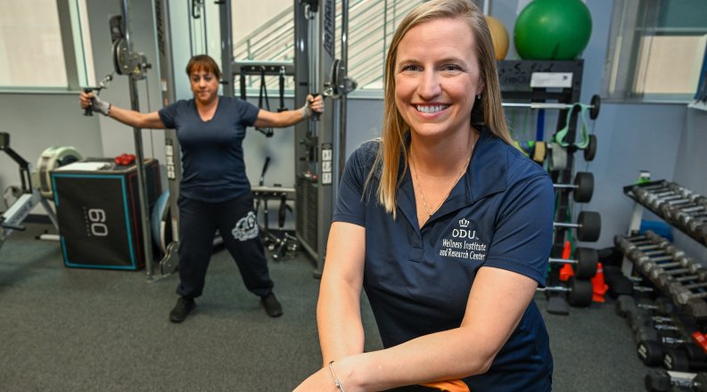 Leryn Reynolds, Ph.D. poses for a portrait in the Old Dominion University Wellness Institute and Research Center