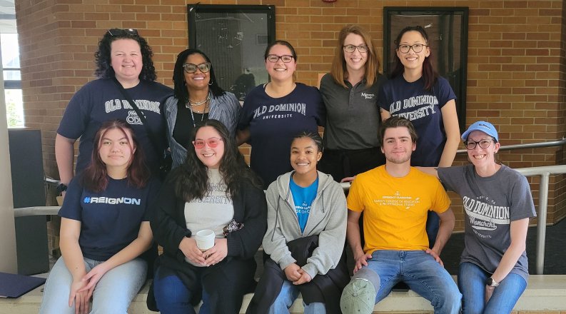 MonarchTeach Students take picture at the 2023 Norfolk Public Schools Science Fair.