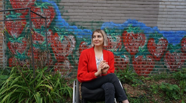 Photo of a woman in a wheelchair