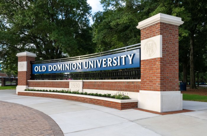 Old Dominion University sign