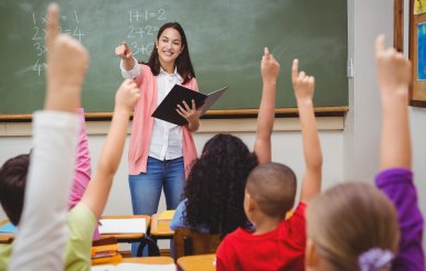 Teacher asking students questions
