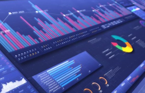 stock image of data dashboard