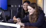 Students working at computer 