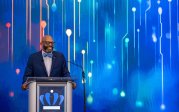 Old Dominion University President Brian O. Hemphill, Ph.D., gives remarks at a campus and community celebration in partnership with Google at Old Dominion University on Oct. 30.