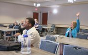 Courtney Greskowiak presents on soft skills developed through the food service industry. 